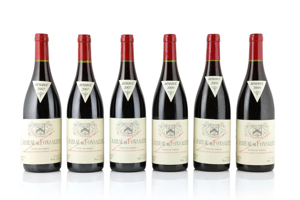 Château Rayas, Château de Fonsalette , Côtes du Rhône, 2007 (3 x 750ml) Ch&...