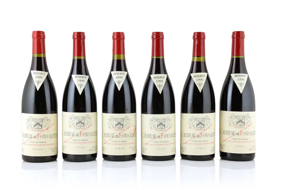 Château Rayas, Château de Fonsalette, Côtes du Rhône Syrah, 1999 (6 x 750ml)