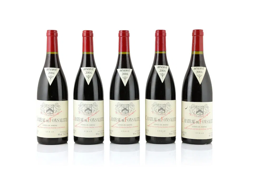 Château Rayas, Château de Fonsalette, Côtes du Rhône Syrah, 2004 (5 x 750ml)