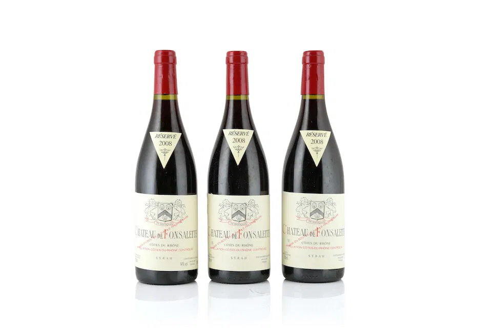 Château Rayas, Château de Fonsalette, Côtes du Rhône Syrah, 2005 (4 x 750ml)...