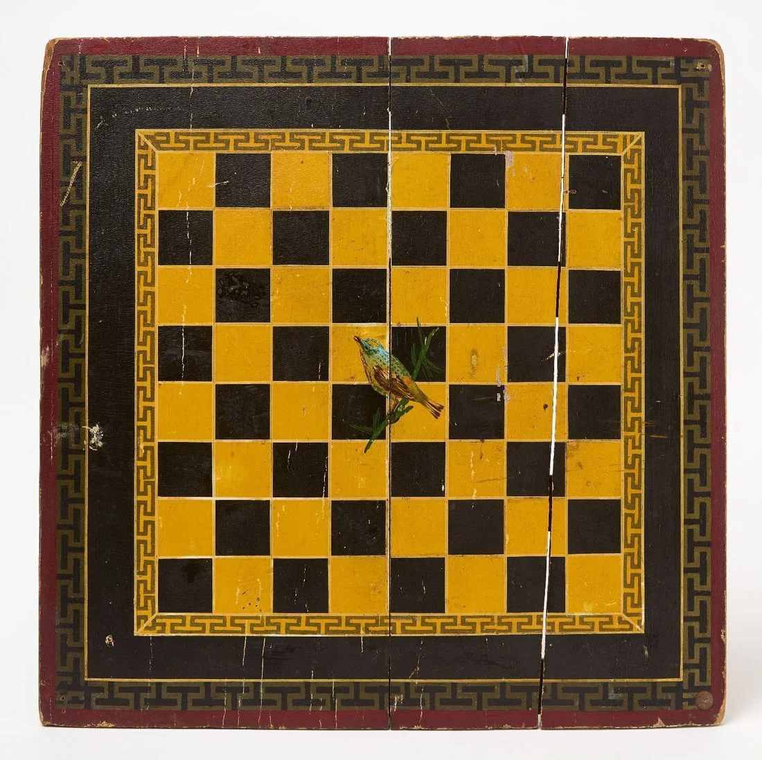 Checker Board with Blue Bird