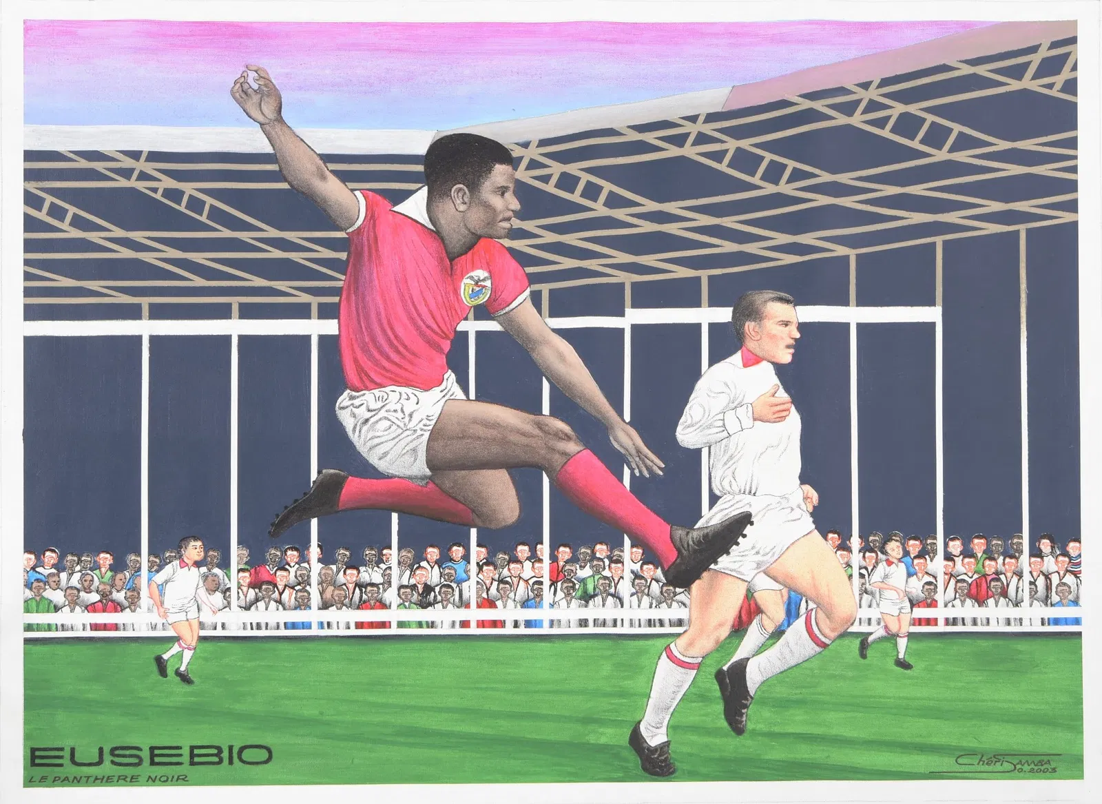 CHERI SAMBA (b.1956) - 'Eusebio - Le Panthere Noir''