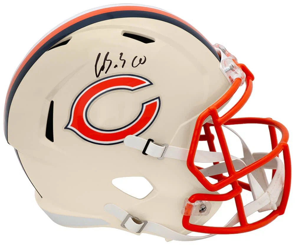 Chicago Bears Retro Full Size Speed Helmet Signed by Luther Burden III with COA