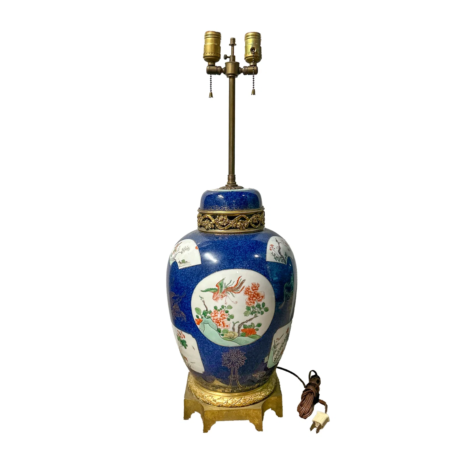 CHINEAE PORCELAIN JAR LAMP, QING DYNASTY
