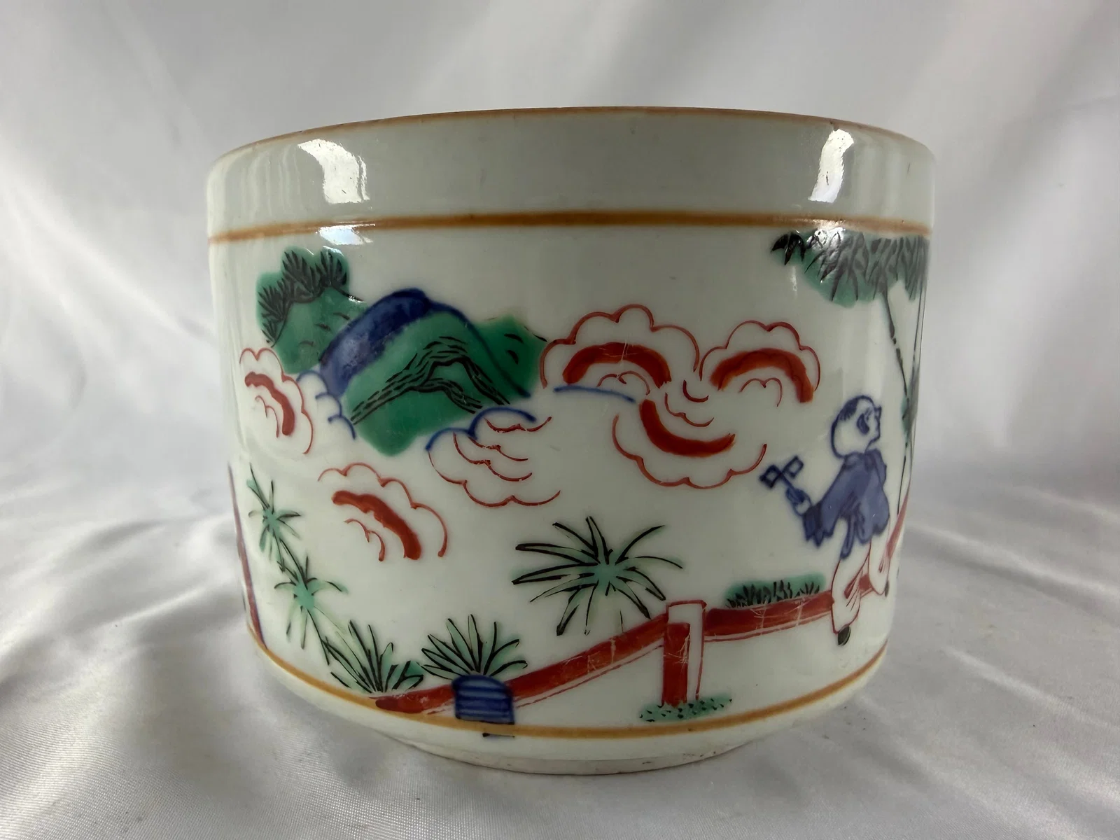 Chinese Blue And White Famille Rose Porcelain incense burner