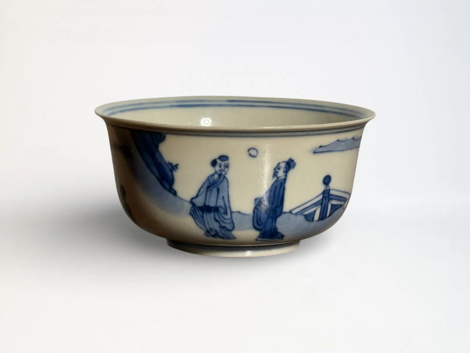 Chinese Blue and White 'Figural' Porcelain Cup