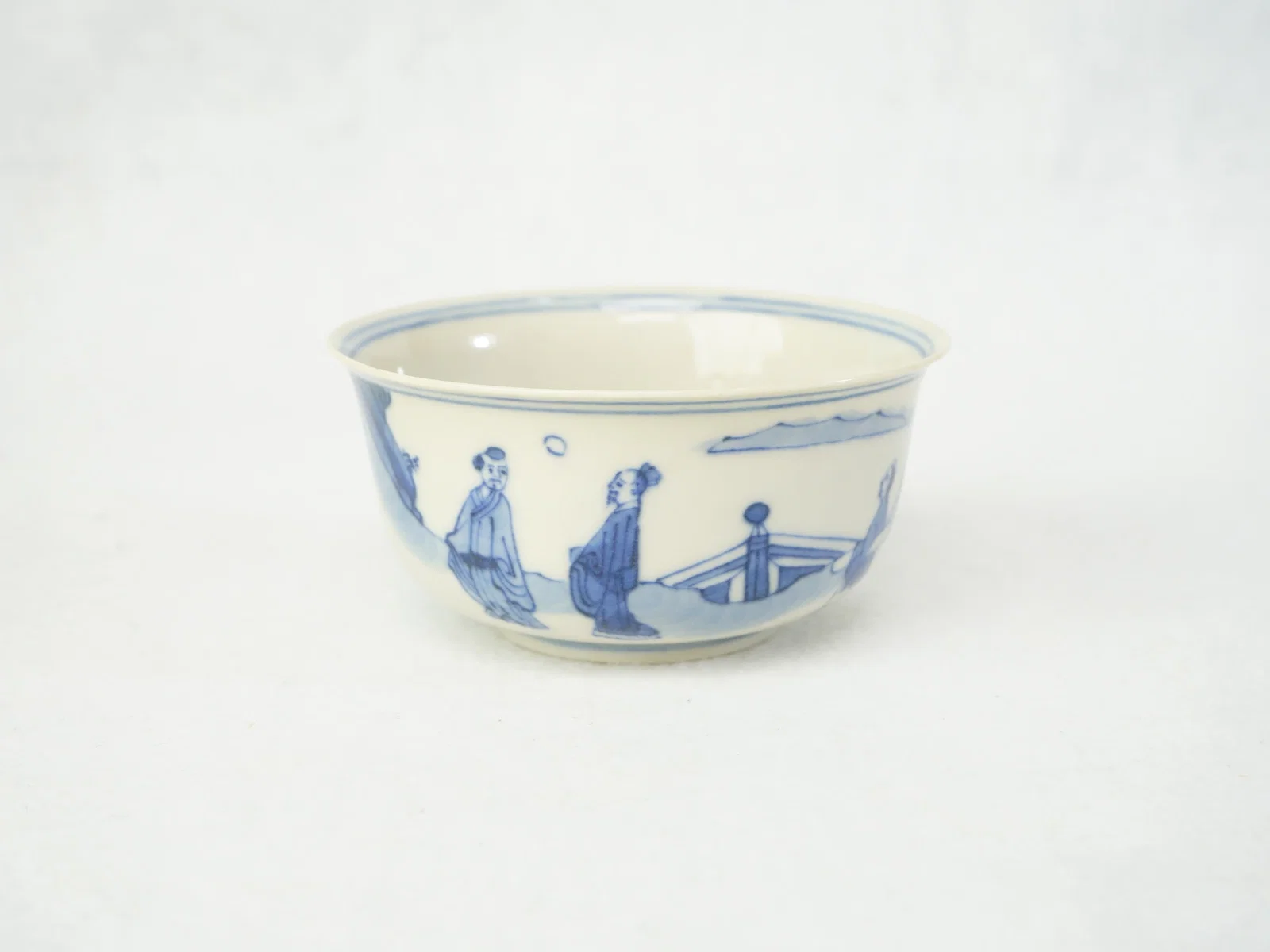 Chinese Blue and White Porcelain 'Figural' Bowl