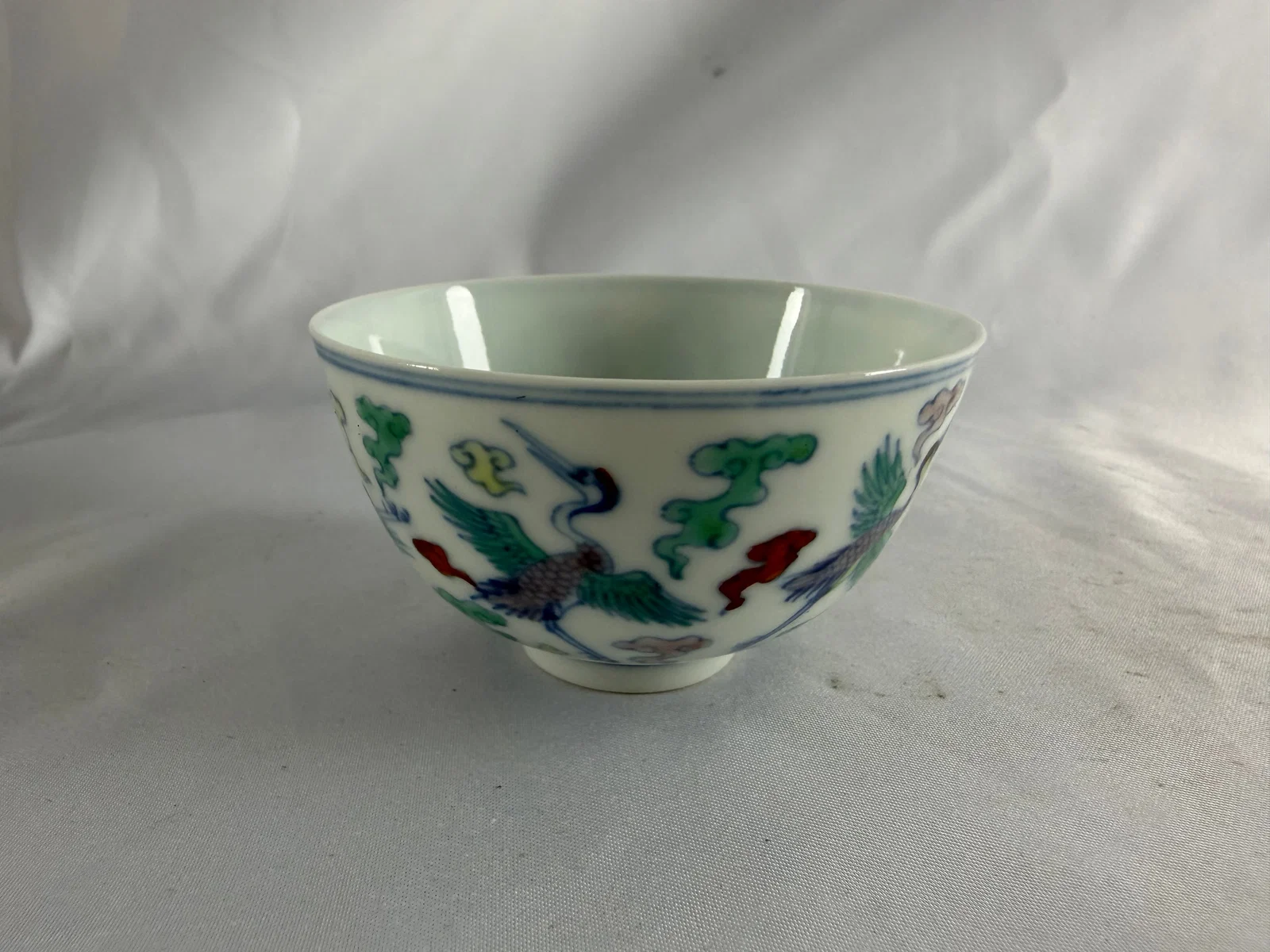 Chinese blue and white with famille rose Porcelain China cup six characters mark