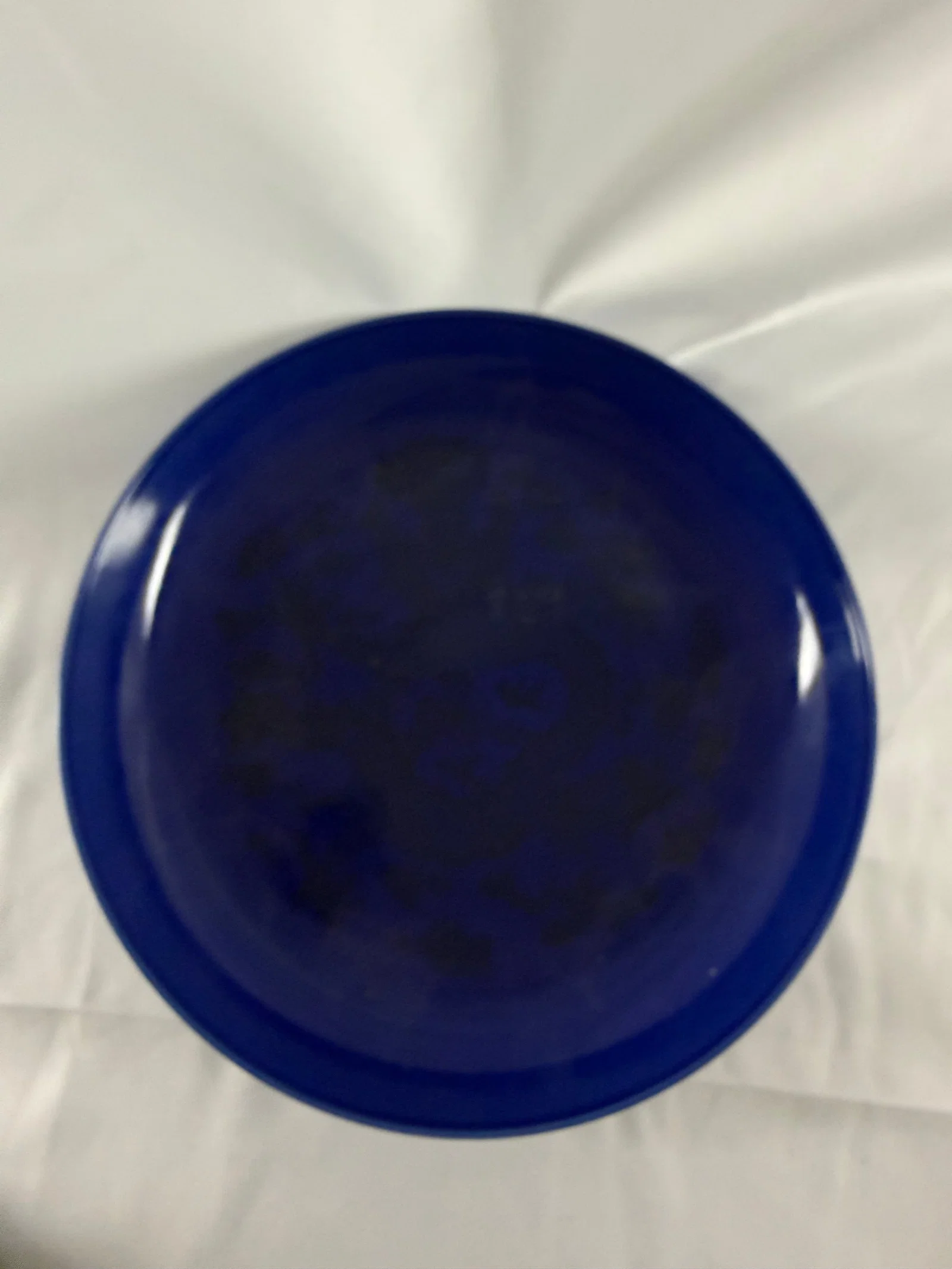 Chinese blue glazed blue and white dragon plate