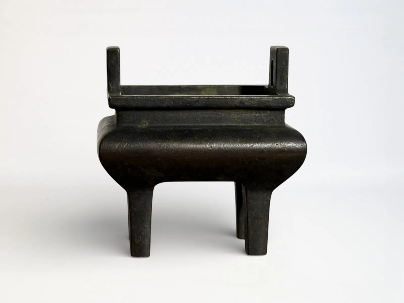 Chinese Bronze Censer of Rectangular Shape with Mark