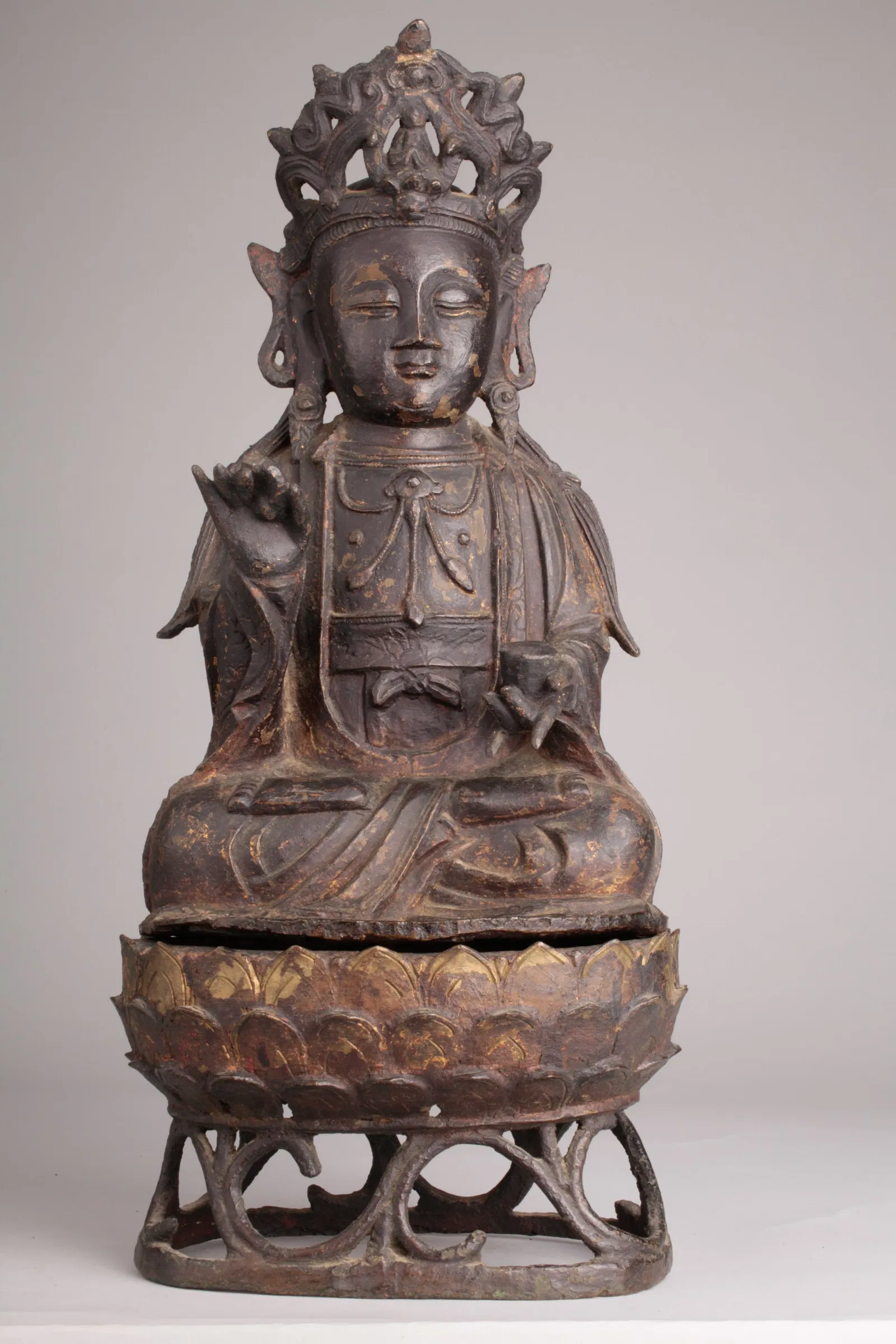 Chinese Bronze Figure of Guanyin, a Bodhisattva of Compassion, Ming Dynasty