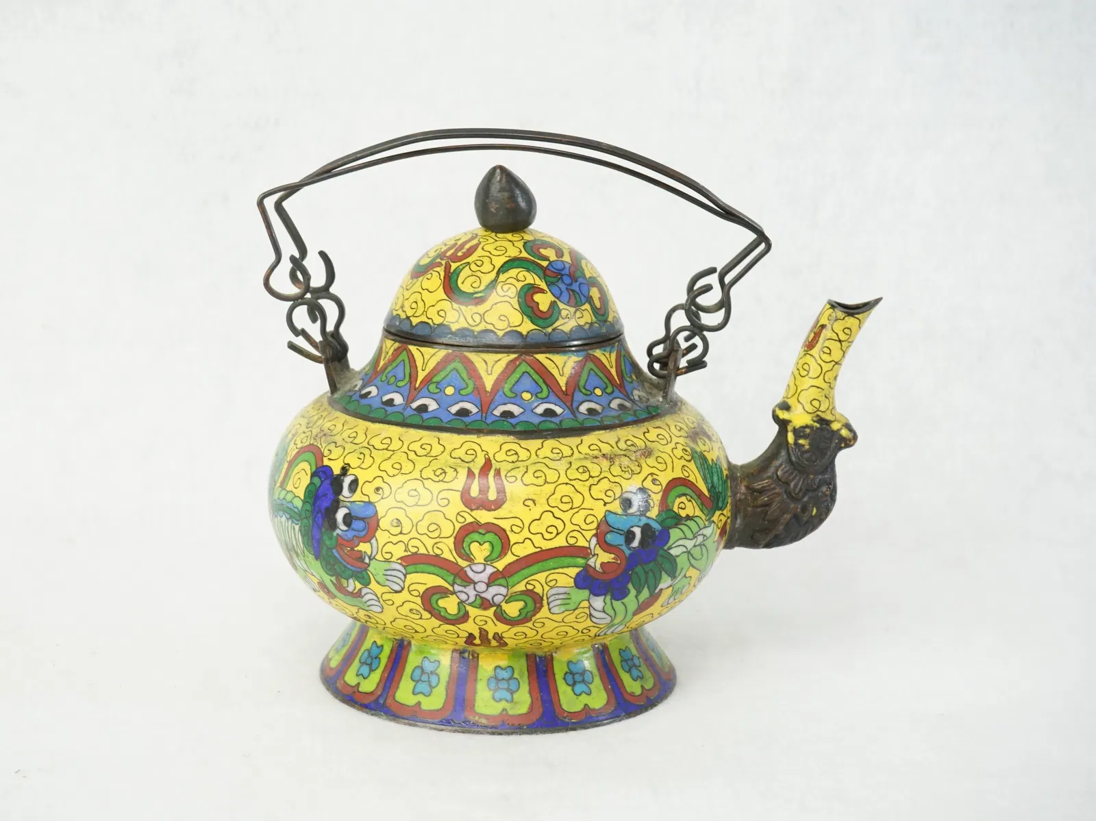 Chinese Cloisonne Enamel Teapot