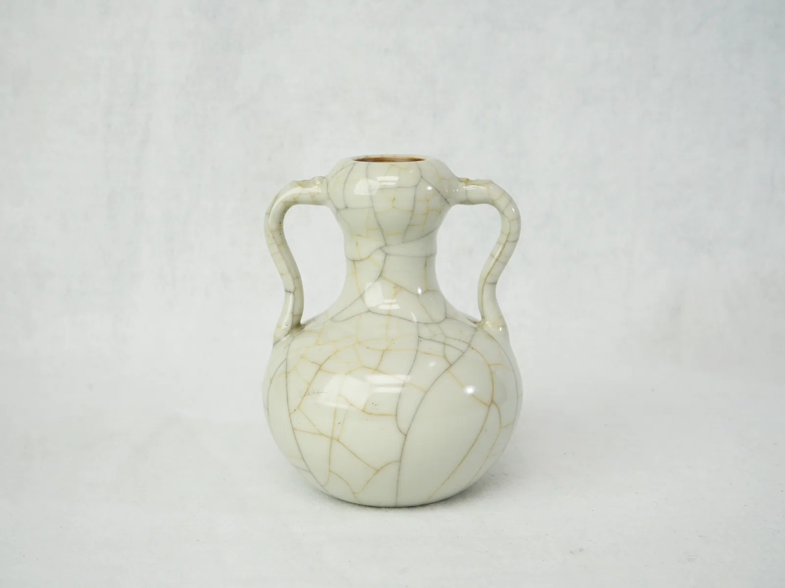 Chinese Crackle Glaze Vase with Mark