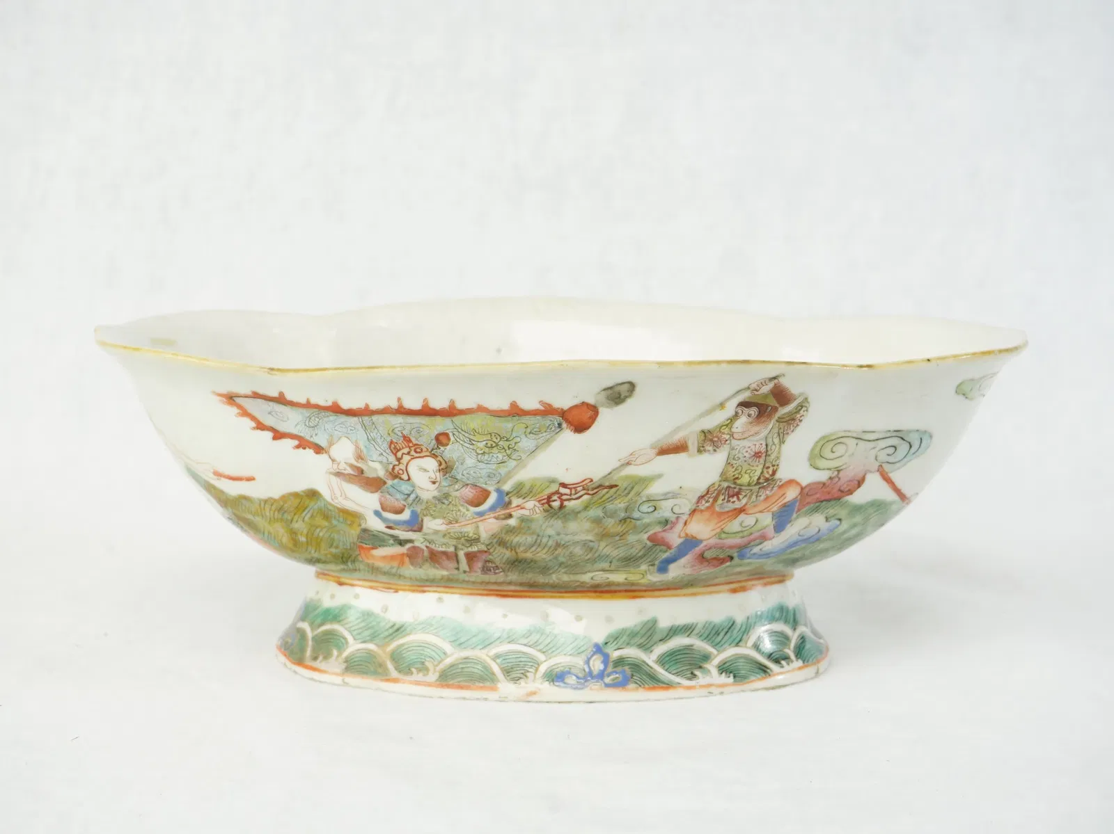 Chinese Famille Rose 'Journey to The West' Footed Bowl,19th Century