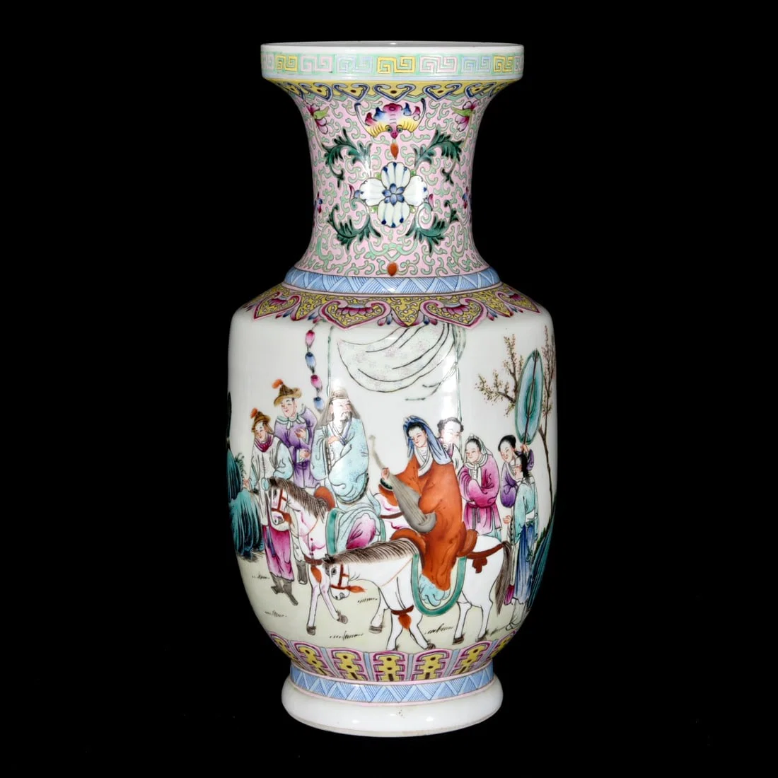 Chinese famille rose porcelain vase Qing dynasty Guangxu Mark & Period
