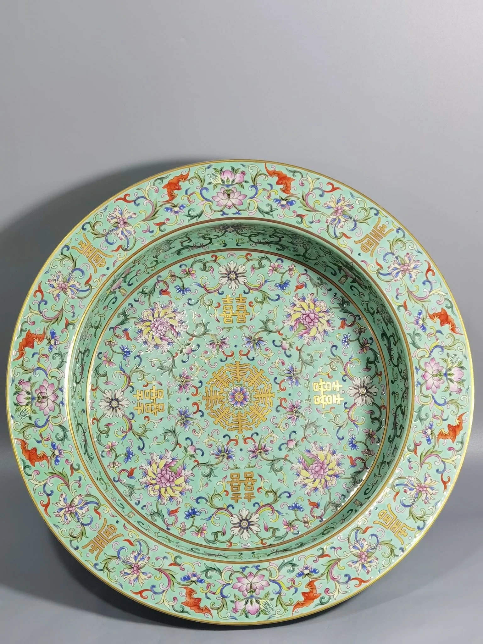 Chinese famille rose porcelain washer Qing dynasty Qianlong Mark & Period