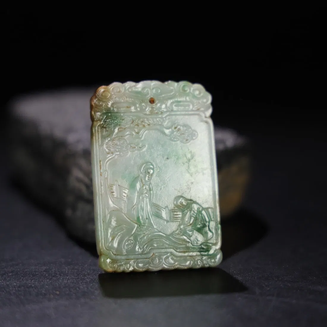 Chinese natural jade carved ornaments