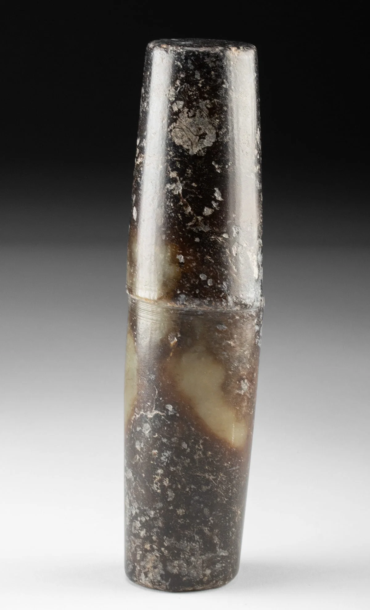 Chinese Neolithic Nephrite Jade Cong Core - Qijia