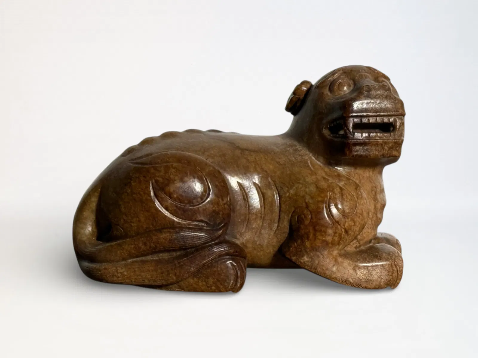 Chinese Nephrite Jade Carving of a Lion