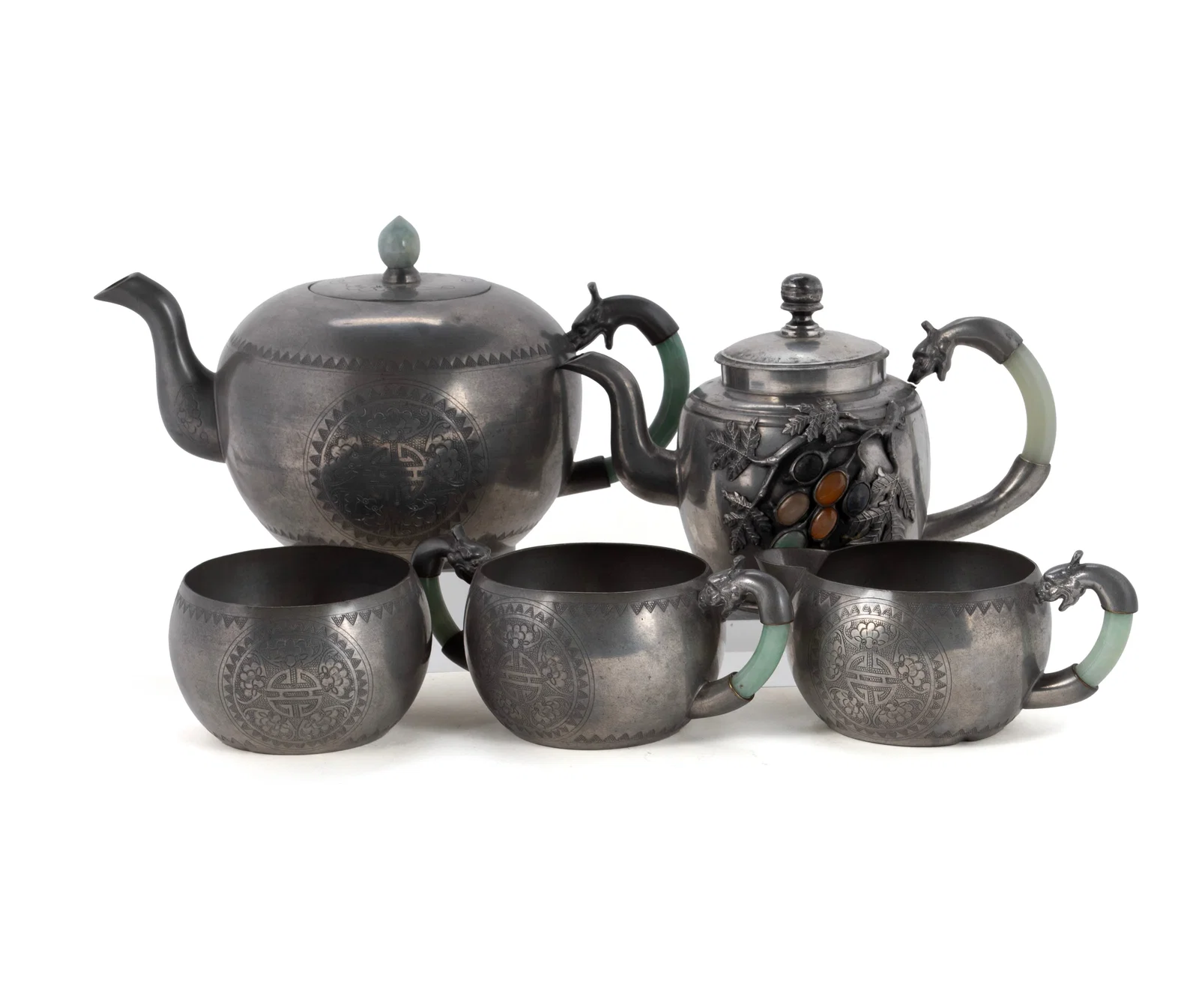CHINESE PEWTER TEA SET