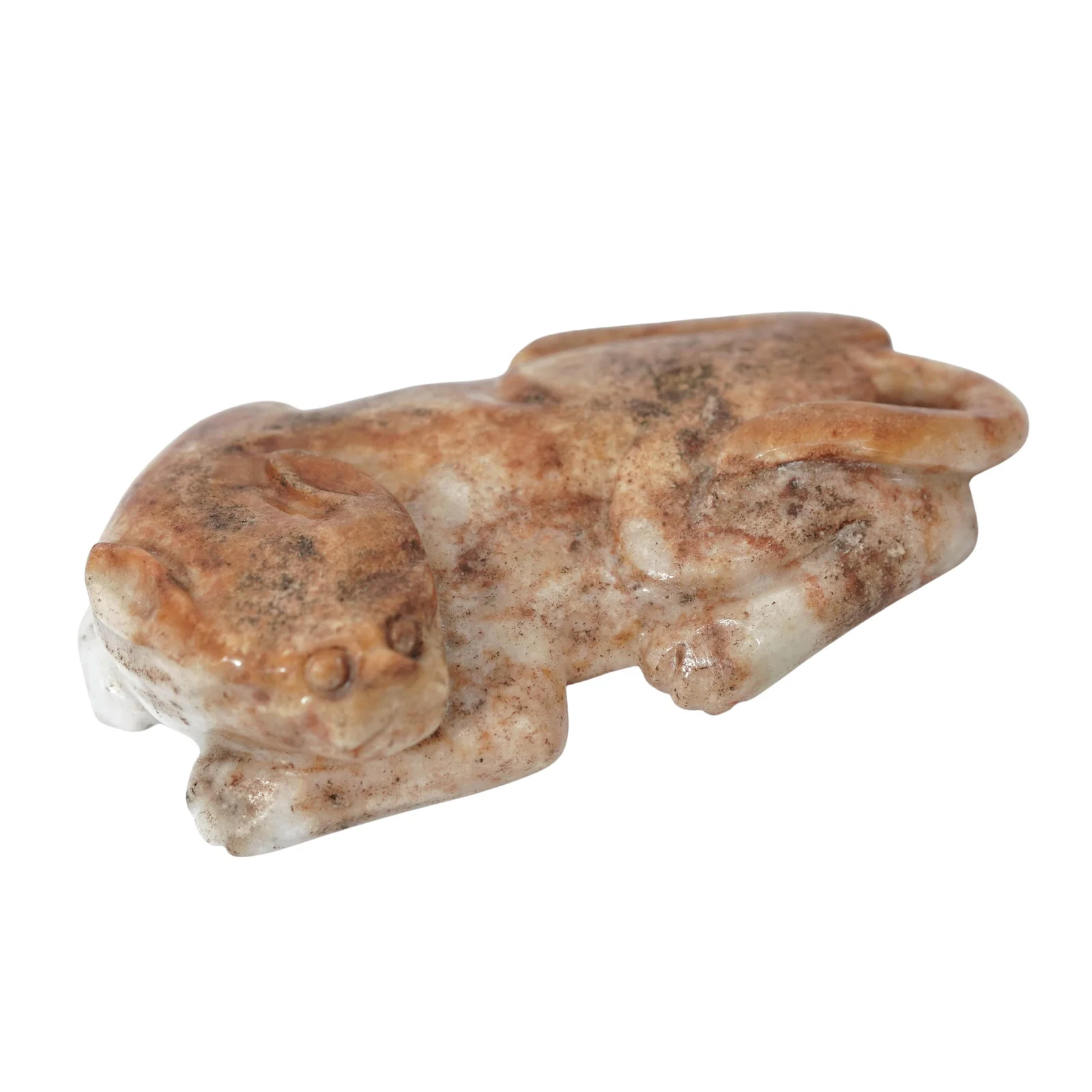 Chinese Qing Carved Nephrite Jade Mythical Beast Pendant