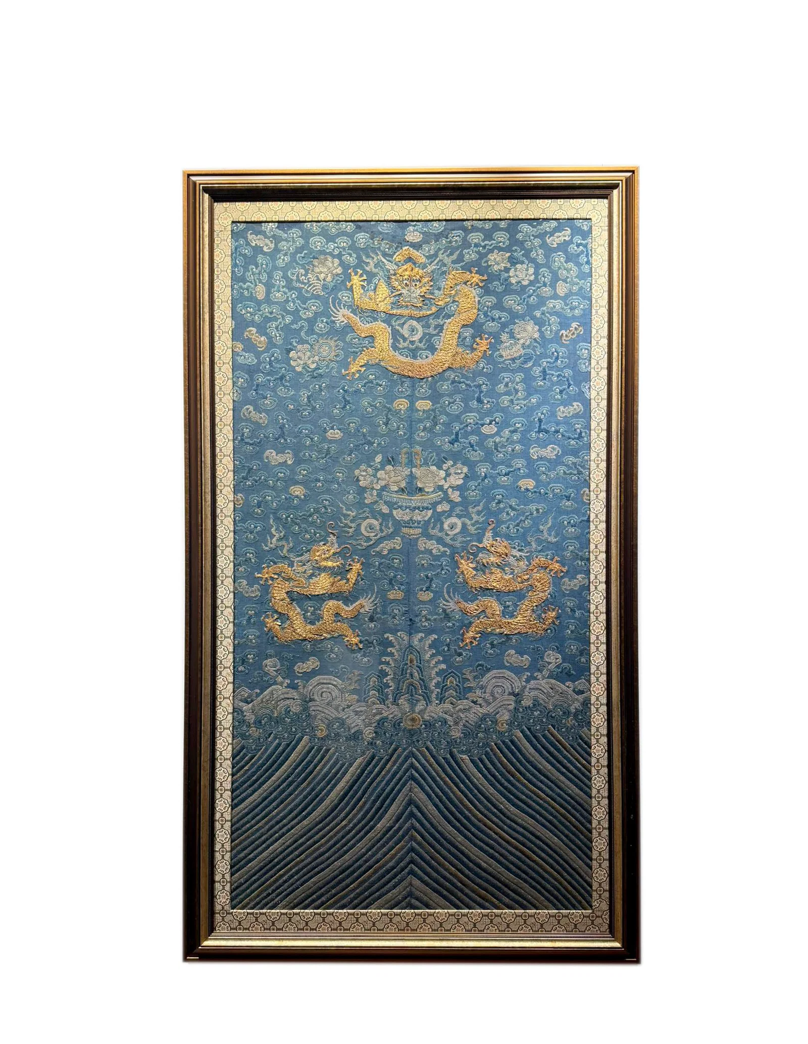 Chinese Qing Dynasty Fine Dragon Pattern Robe Material from