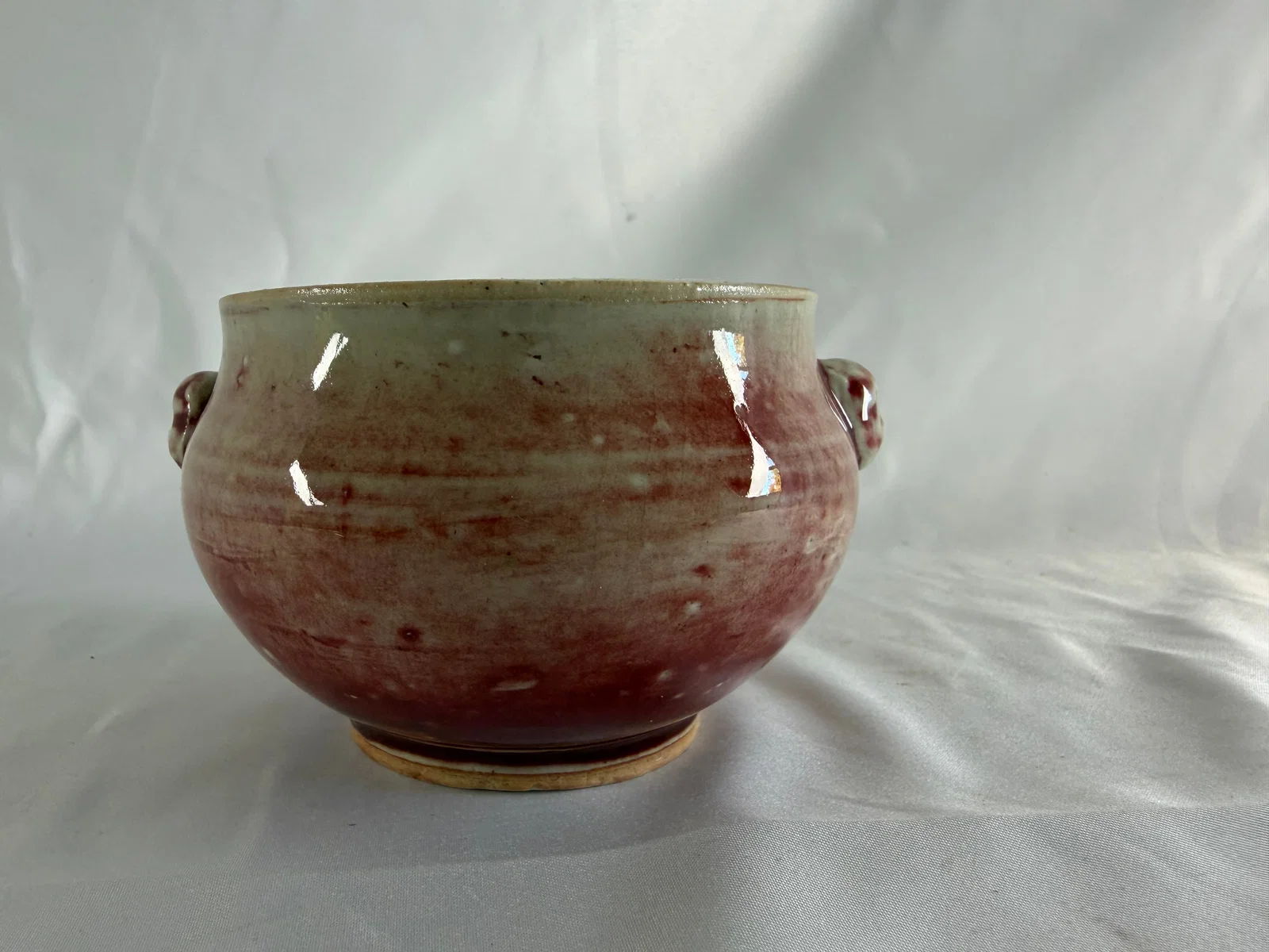 Chinese red glazed OX BLOOD SANG DE incense burner