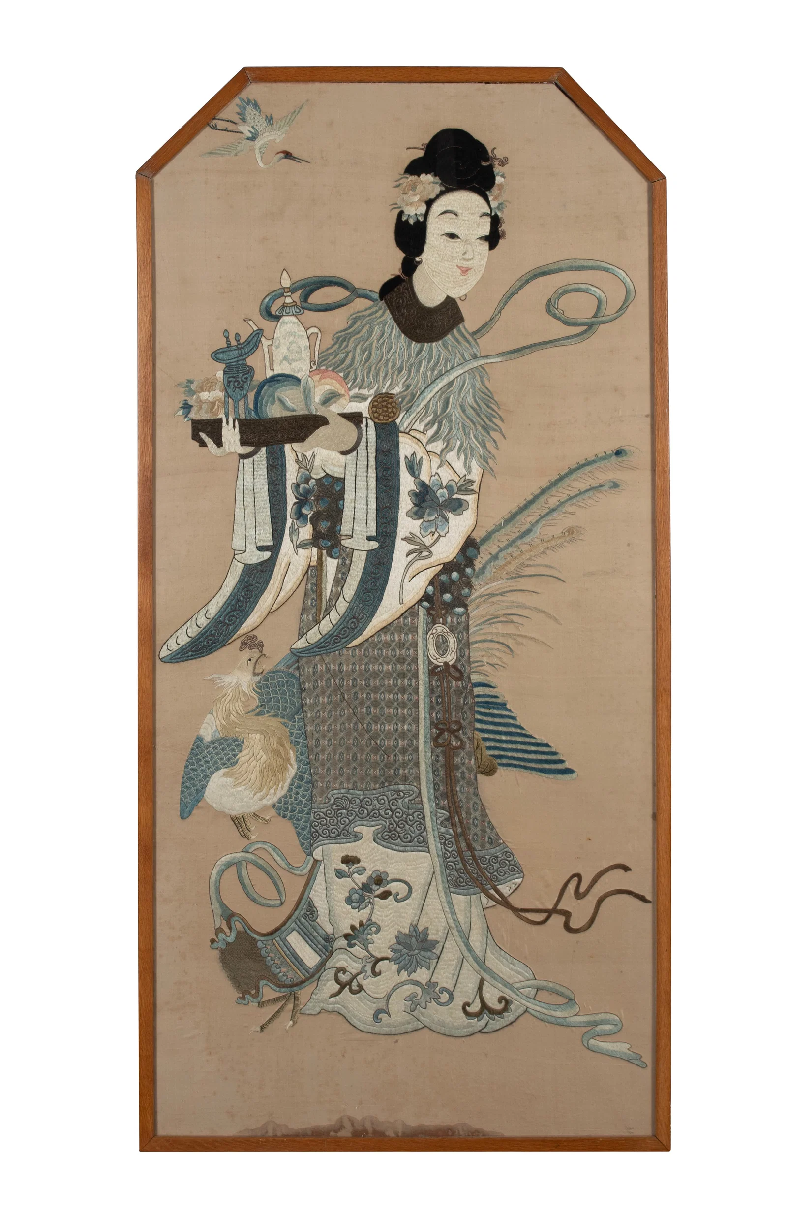 CHINESE SILK GUANYIN EMBROIDERY