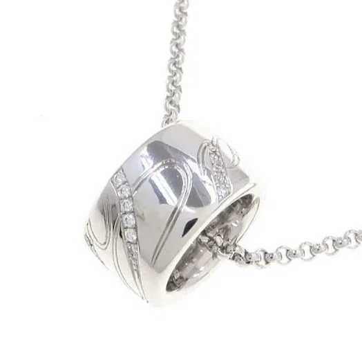 CHOPARD CHOPARDISSIMO LOGO TUBE PENDANT NECKLACE