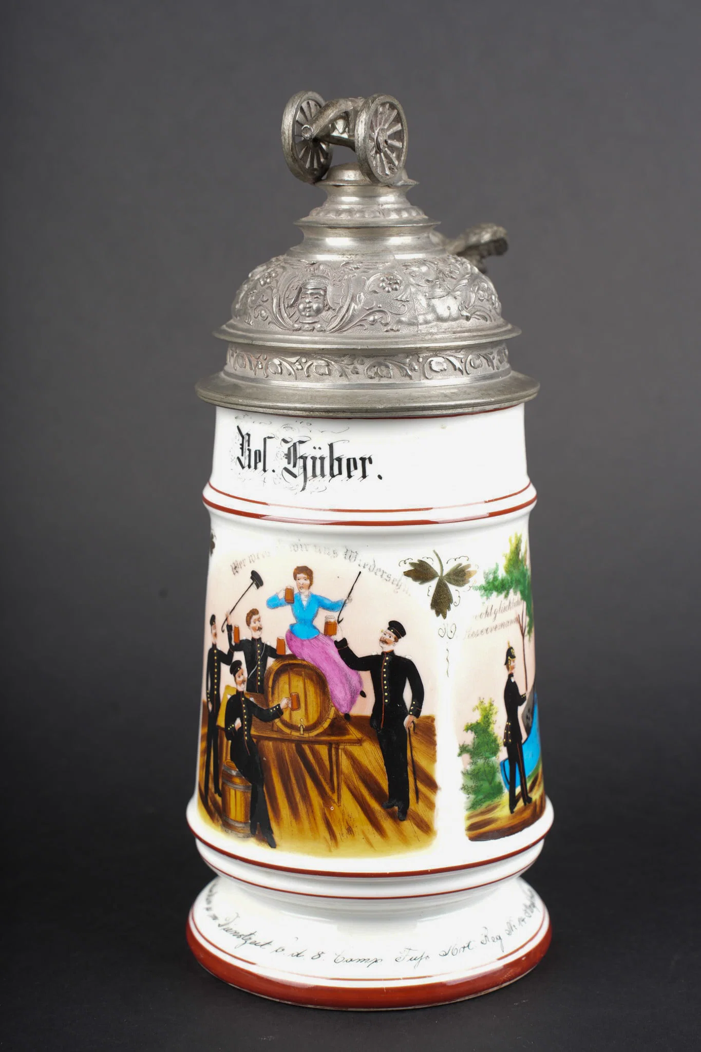 Chope de reserviste du Fuss Art Rgt 14 de Strasbourg. Reservist tankard of Foot Artillery Regiment