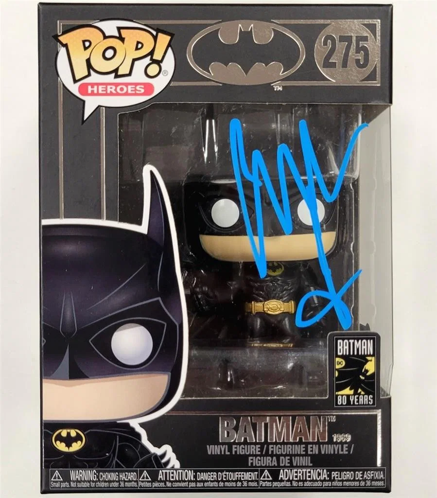 Christian Bale autograph on Batman 80th anniversary Funko Pop 275 Beckett authenticated