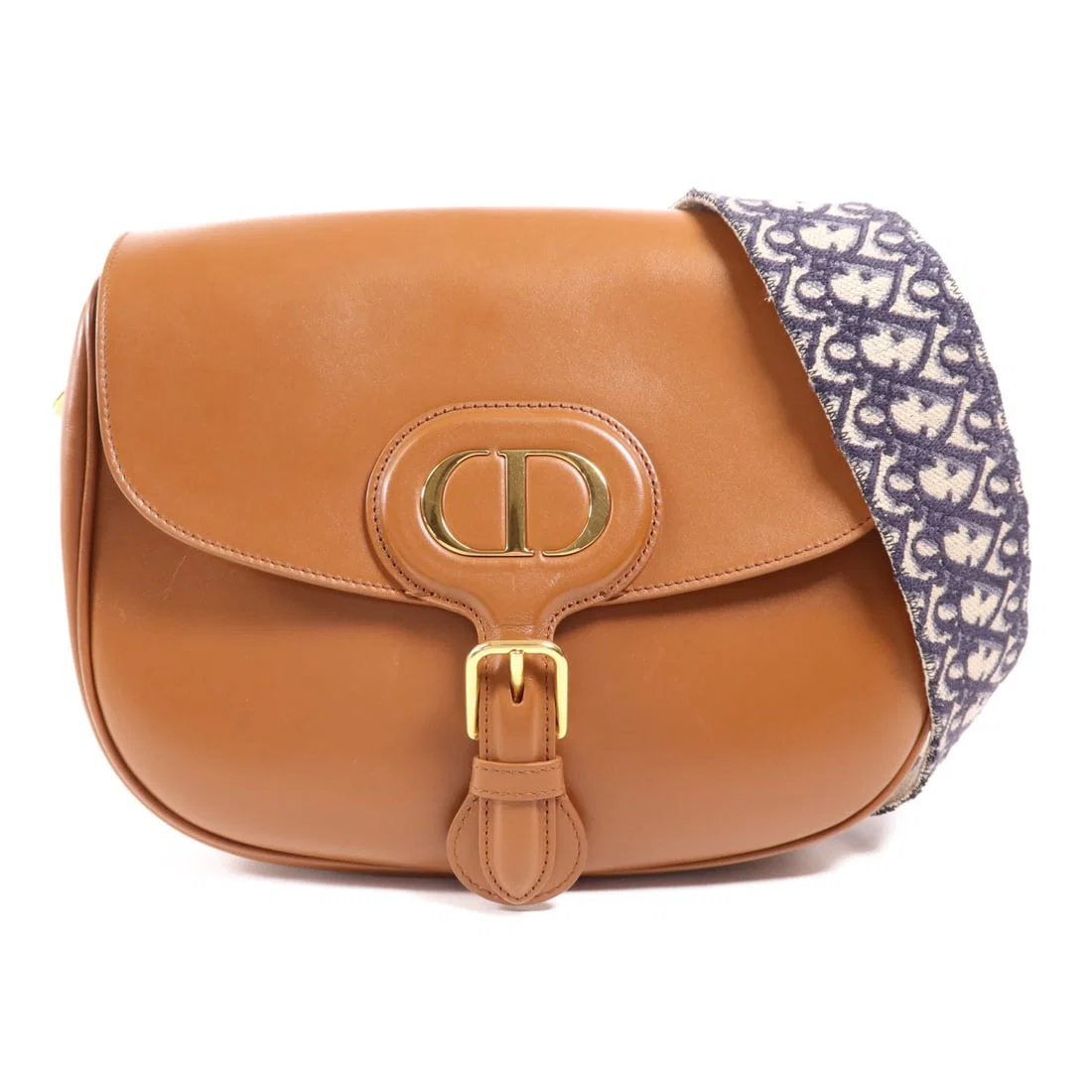 Christian Dior Bobby Large Shoulder Bag Brown Calfskin GHW