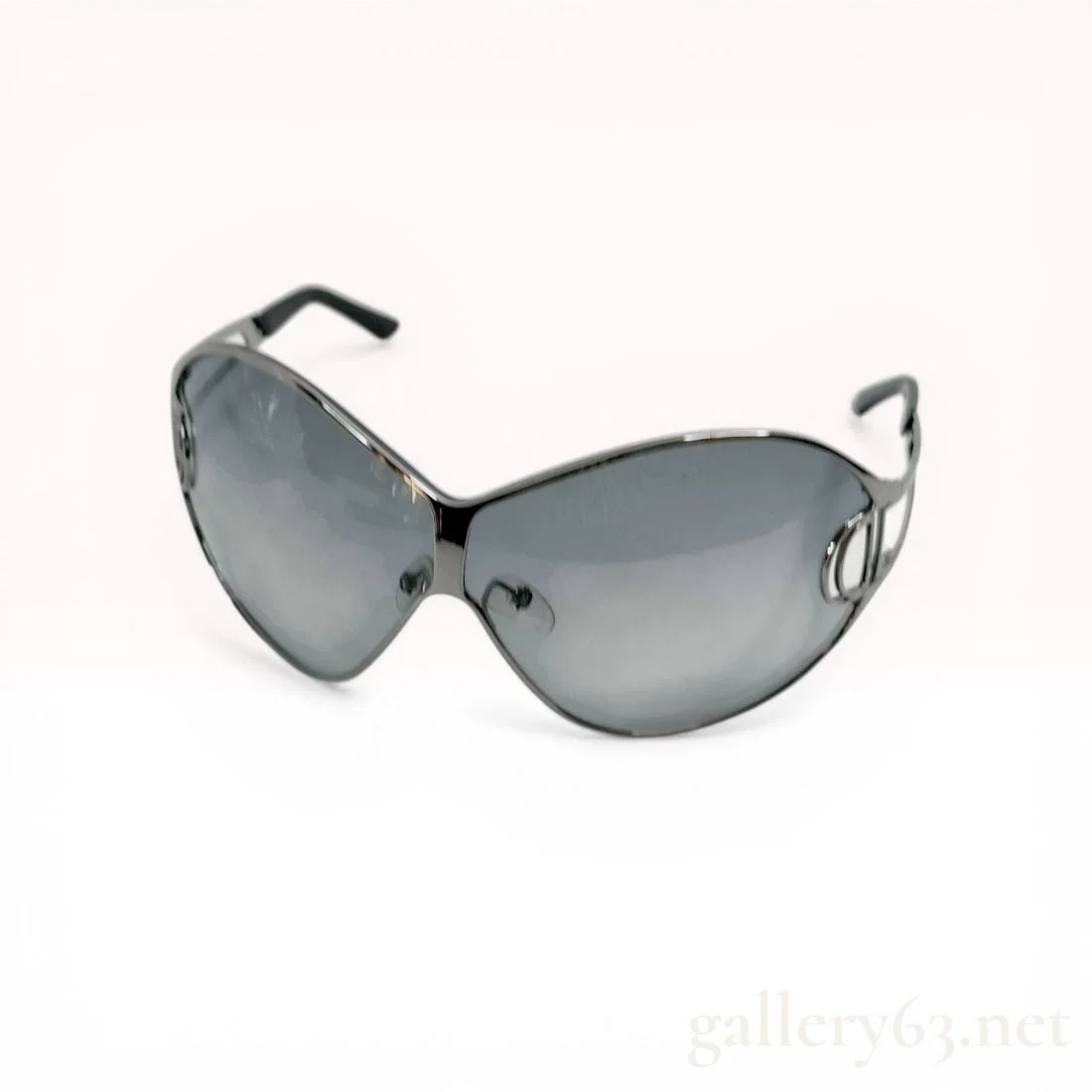 Christian Dior Diorissimo 1 Gunmetal Oversized Sunglasses