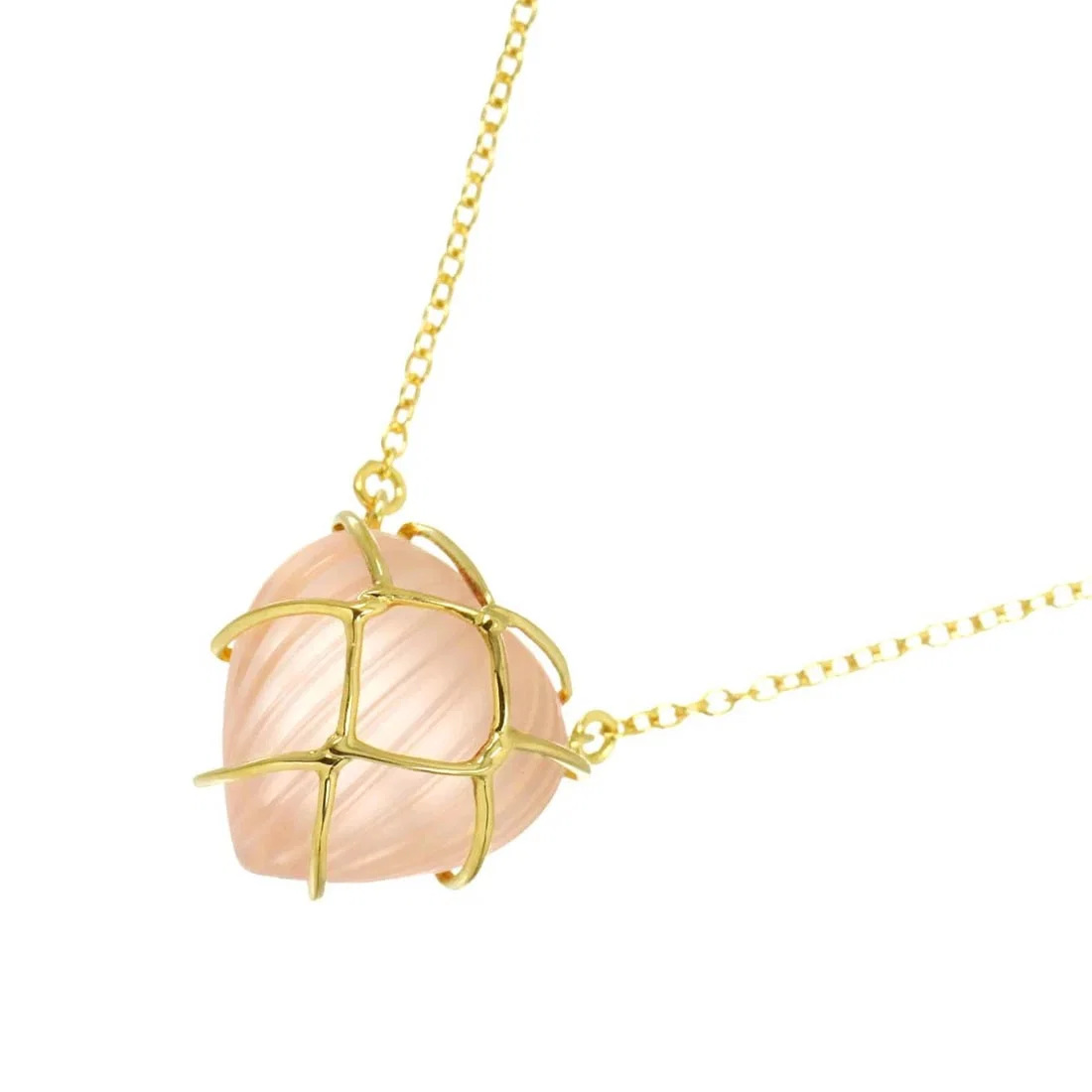 CHRISTIAN DIOR HEART QUARTZ NECKLACE 18K