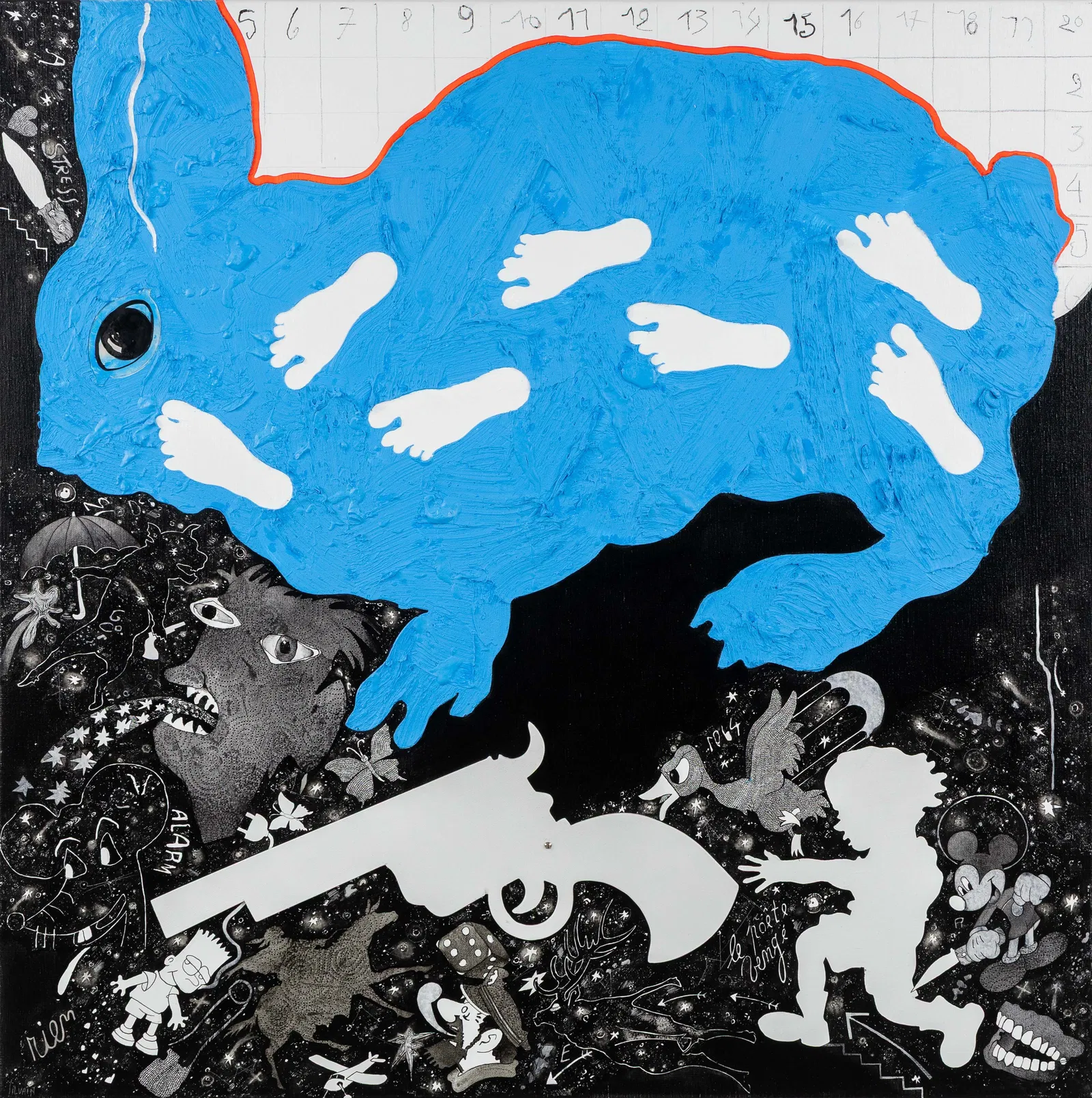 Christian Silvain (1950) 'Le Poête Vengé', mixed media (2015).