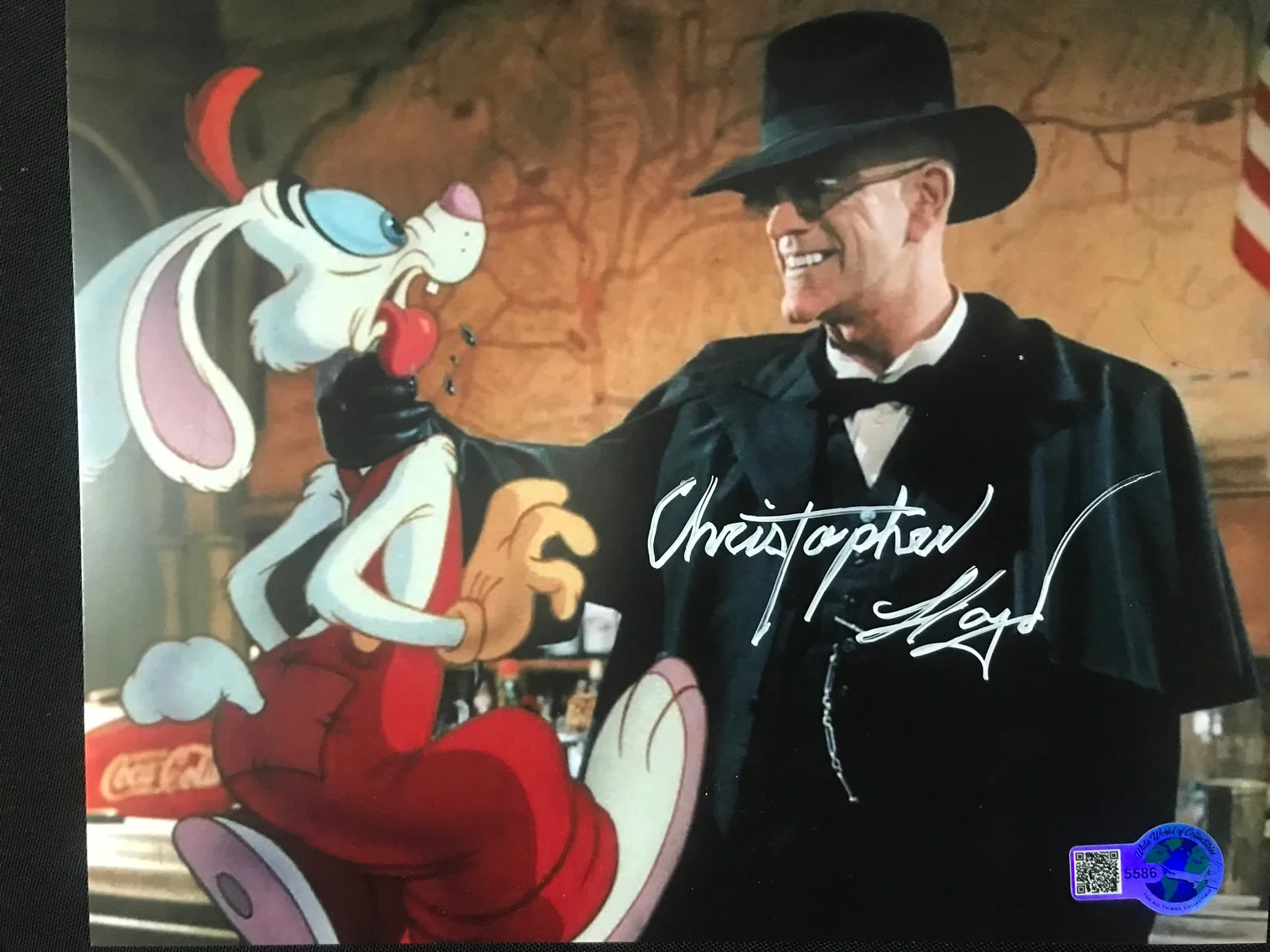 CHRISTOPHER LLOYD SIGNED WHO FRAMED RODGER RABBIT 8X10 - WWOC COA