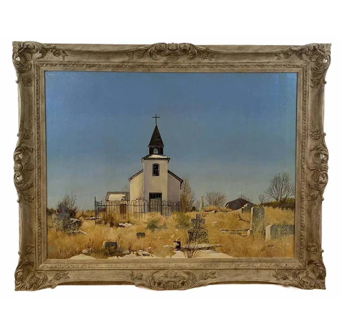 Church Landscape Oil Painting by Tom Darrah