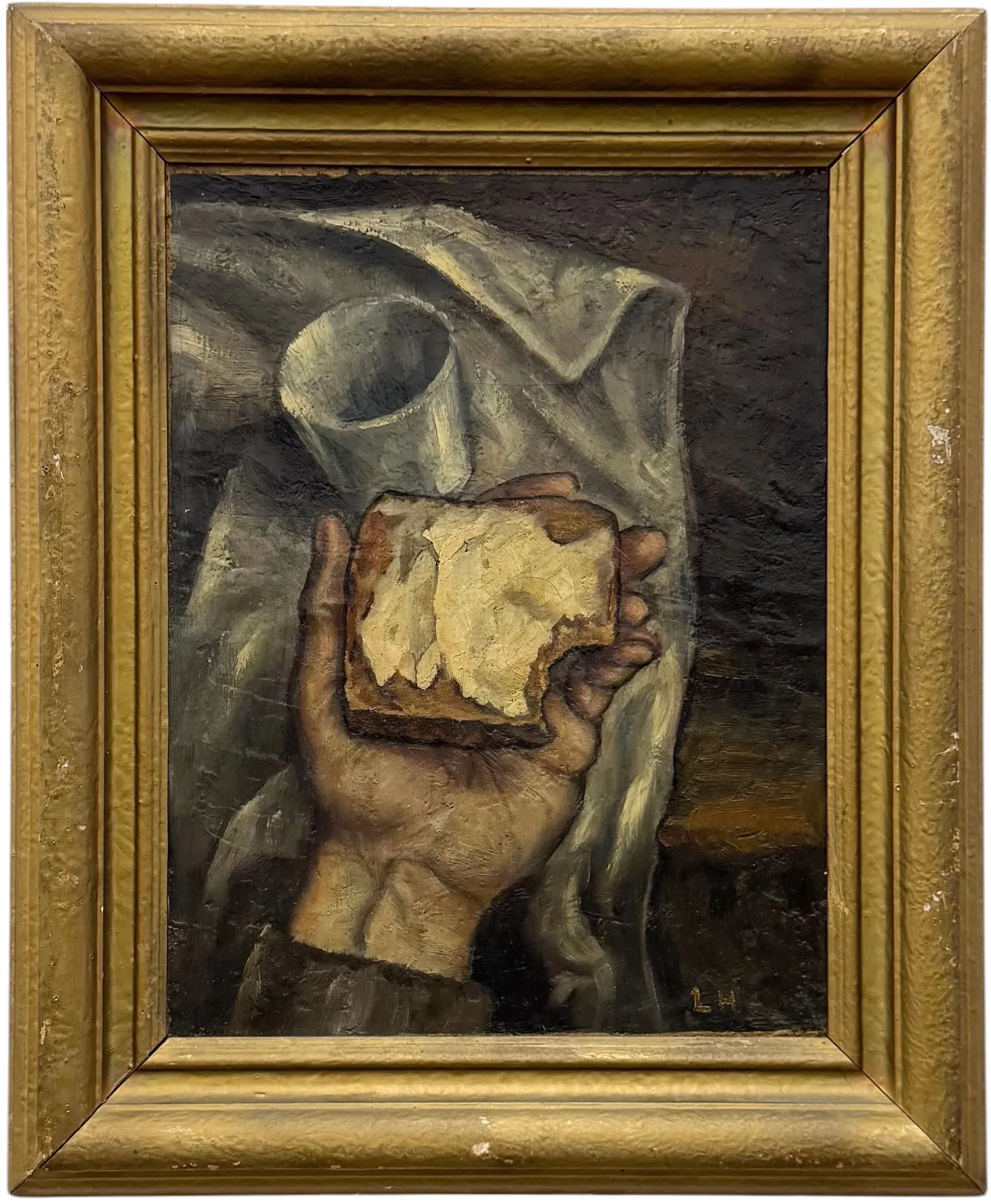 Circa 1930's Dutch School Oil On Canvas Signed With Monogram