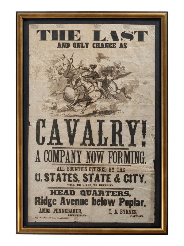 [CIVIL WAR] 13th PA Cavalry Illustrated Recruitment Broadside