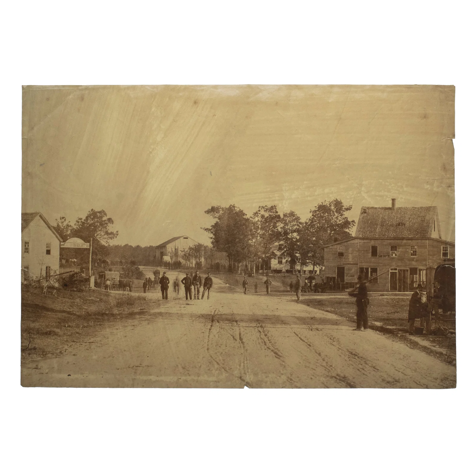 [CIVIL WAR] Andrew J. Russell Mammoth Albumen "Bailey's Crossroads, Virginia"