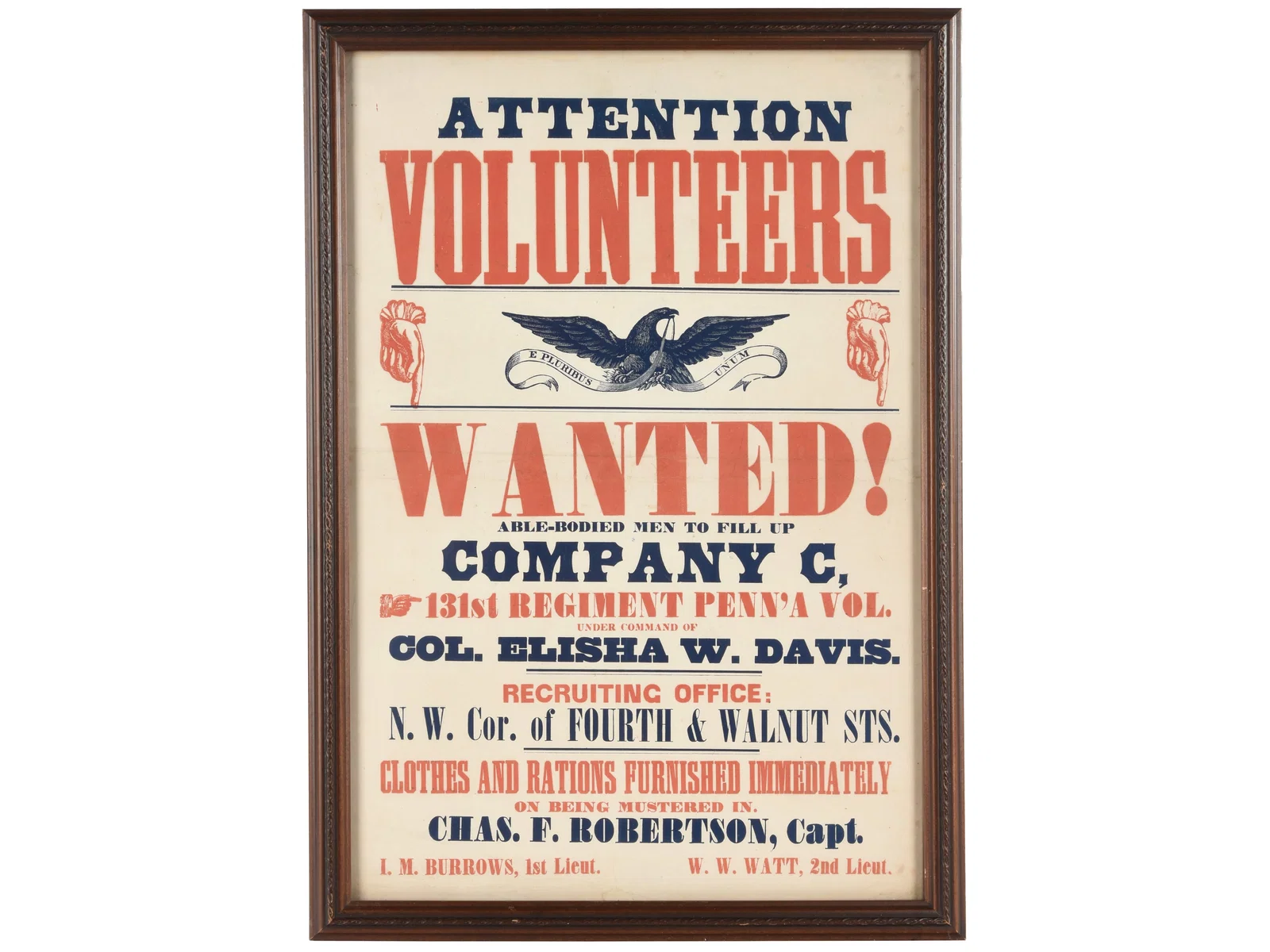 Civil War Recruiting Broadside - 131st Pennsylvania Volunteers