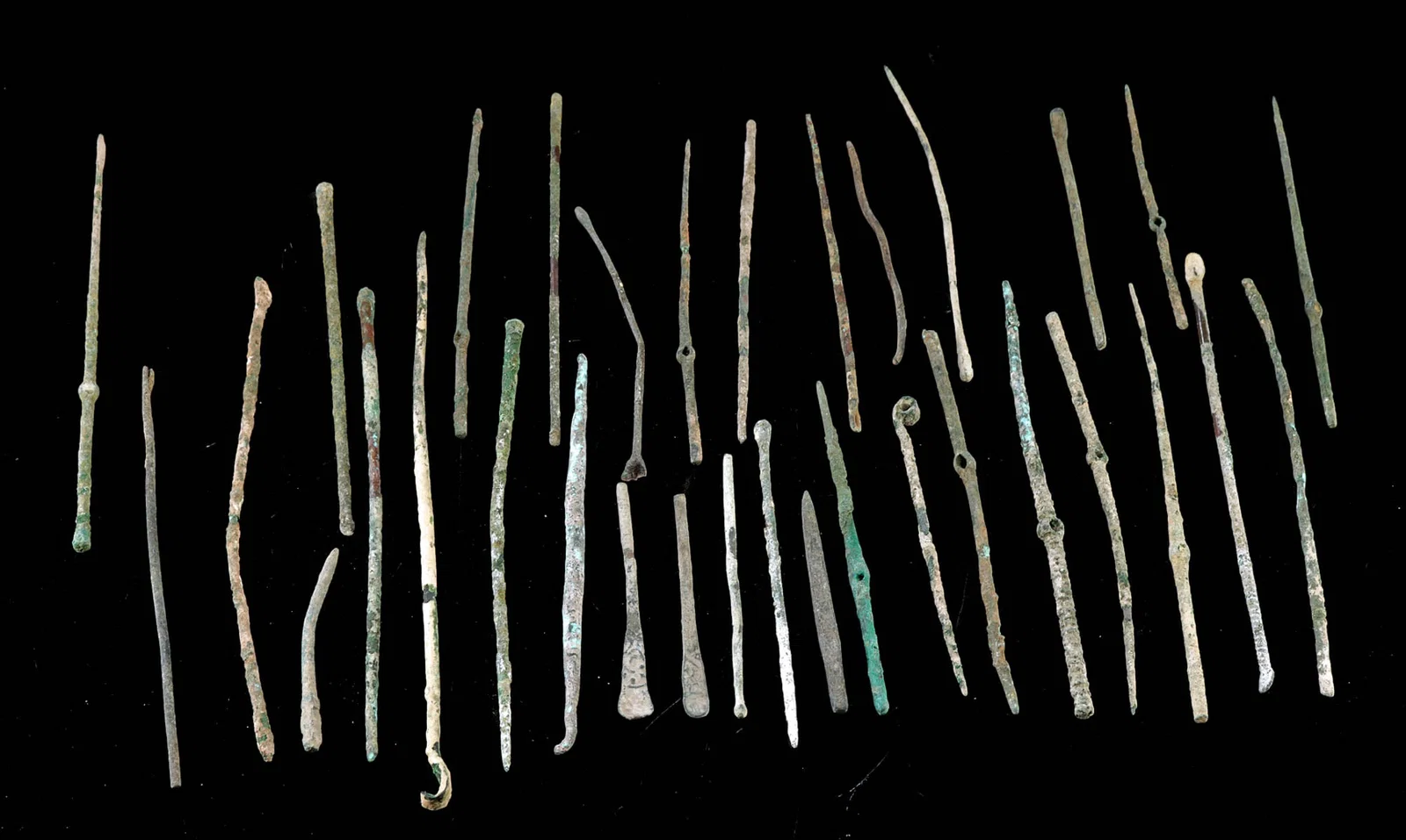 Classical Roman Bronze Pins & Specillum Probes, 33pcs