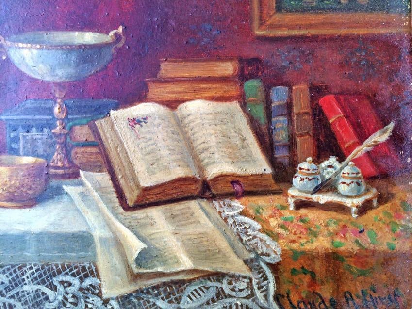 Claude Raguet (1855-1942)Original oil painting on canvas Still Life 1890