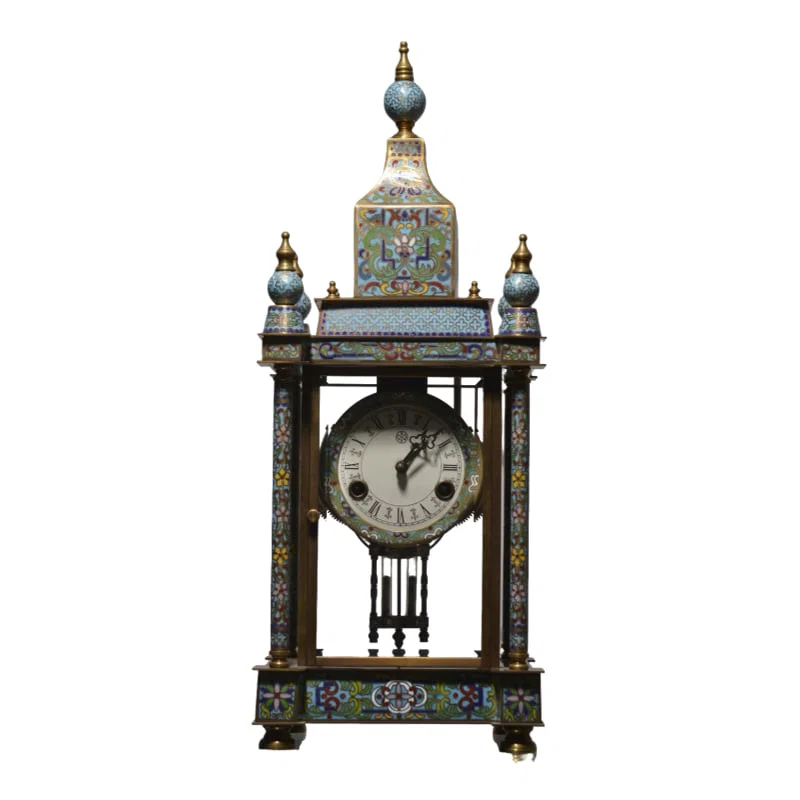 Cloisonné Enamel Pavilion Clock