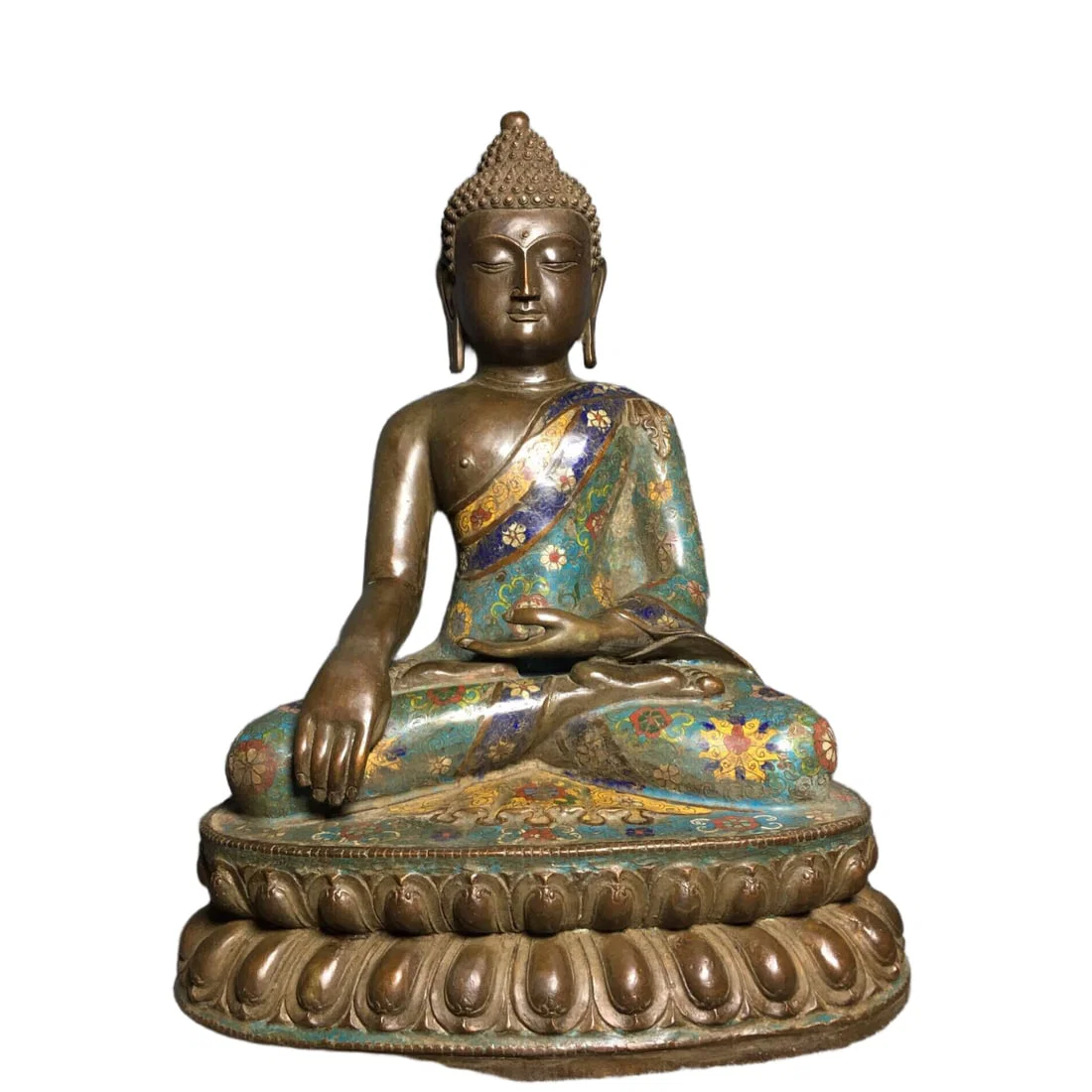 CloisonnE Statue of Sakyamuni Buddha