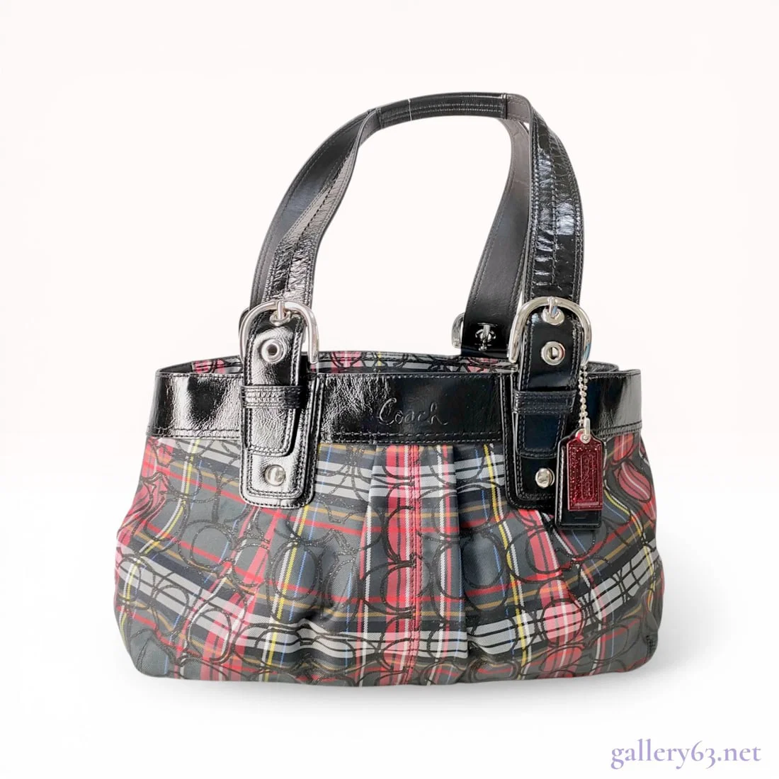 Coach Poppy Soho Signature Tartan Plaid Canvas Tote Bag F15228