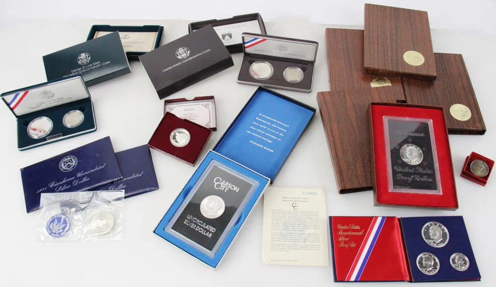 Coin Sets, Silver Proof Coins, Eisenhower Dollars, etc.