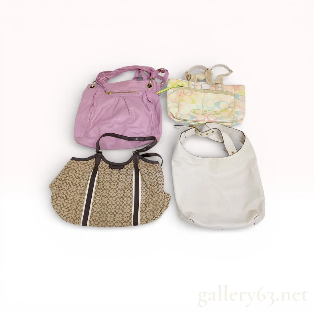 Collection of Coach Handbags including Parker Leather Hobo and Signature Totes