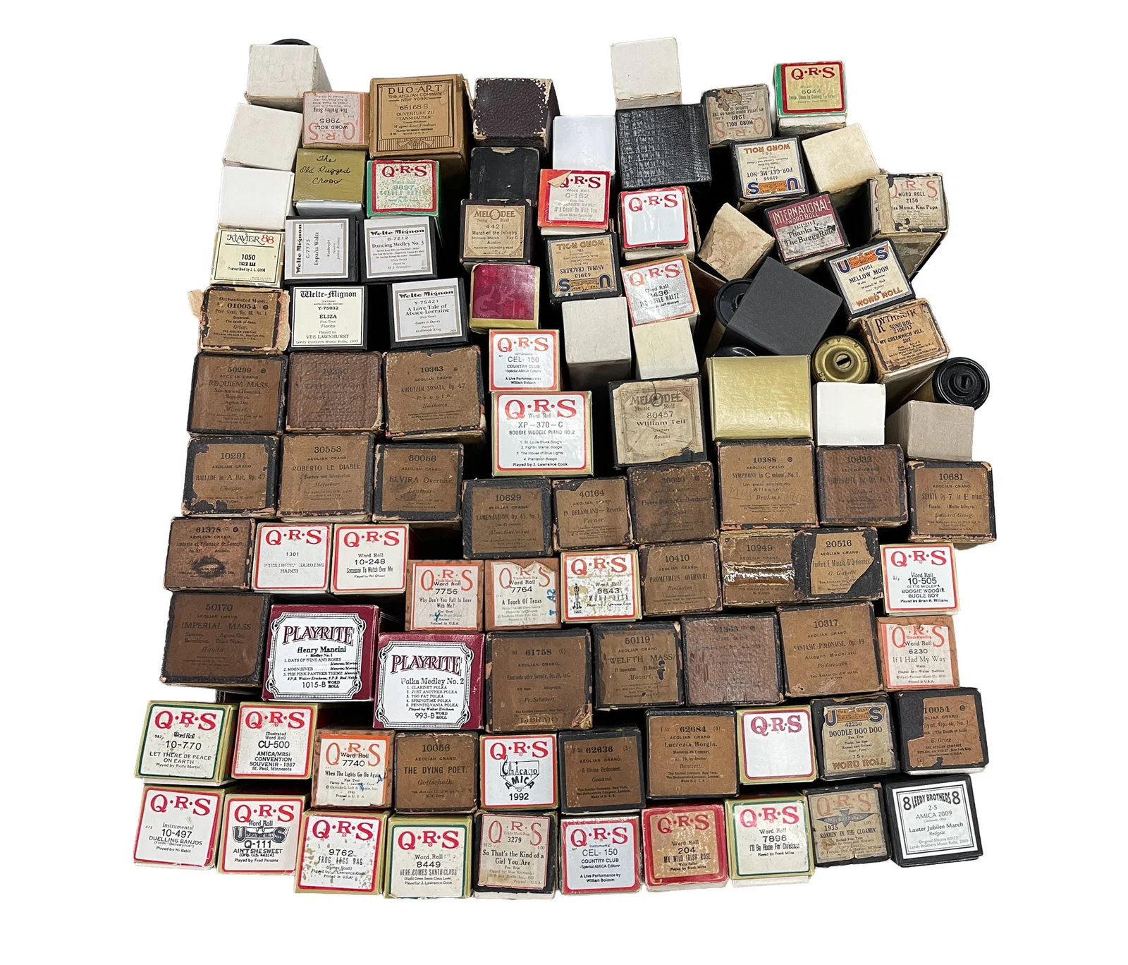 COLLECTION OF REPRODUCING PIANO ROLLS.