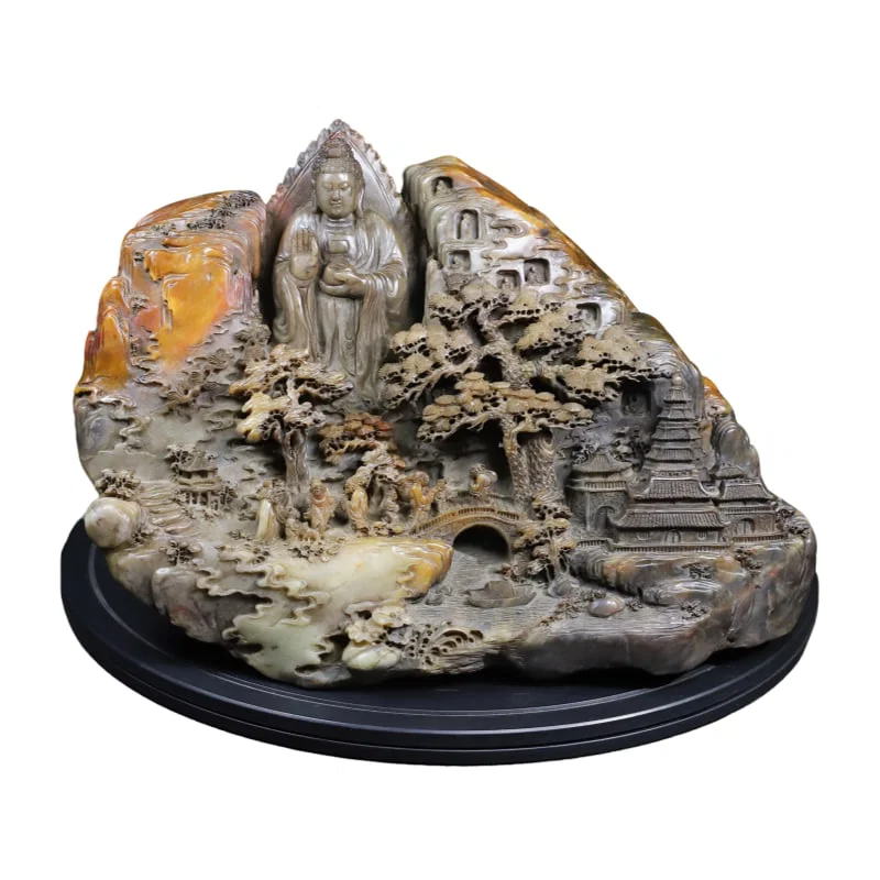 Collection Shoushan Stone Landscape Ornament
